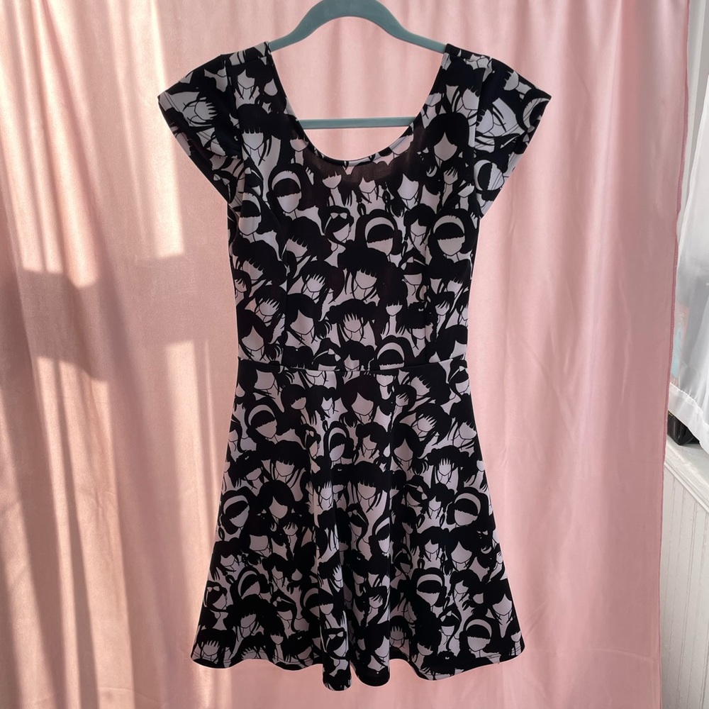 Funky pop/anime fit and flare dress